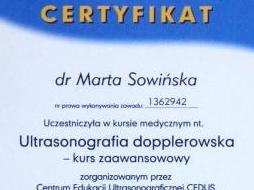 certyfikat usg dopplerowska